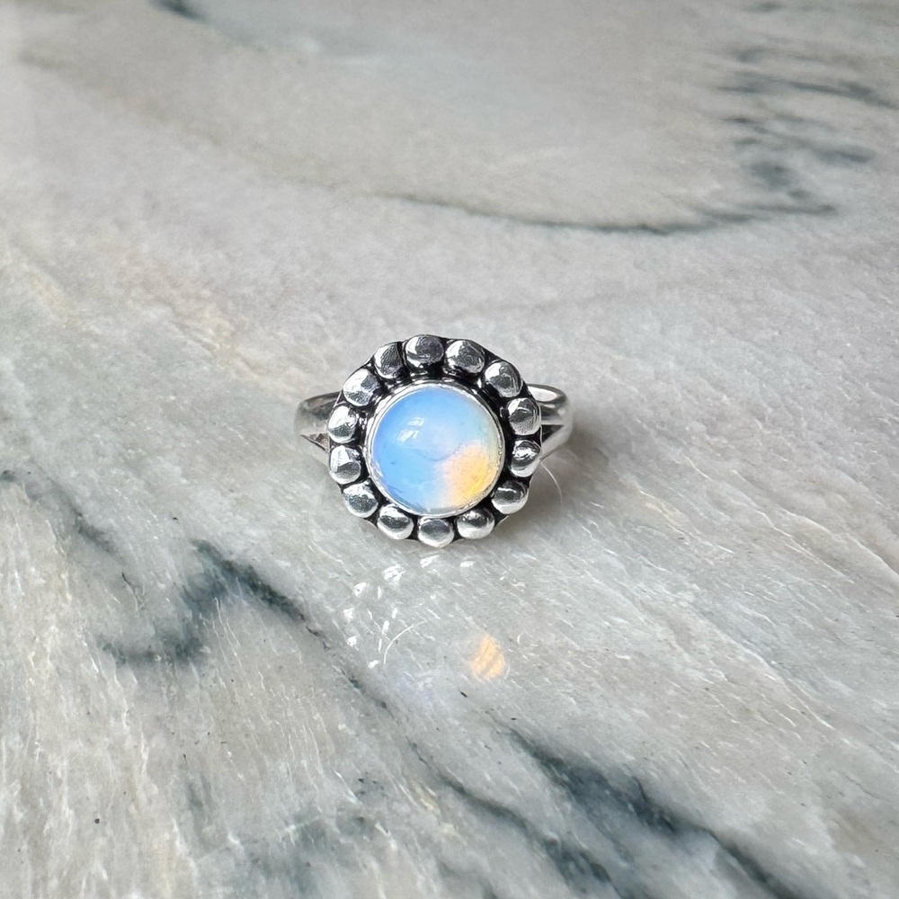 NWOT Sundance Enchanted Bloom Ring, Opalite, Sterling Silver